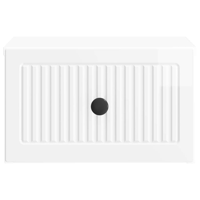 Dulap de noapte suspendat Alb foarte lucios 33 x 34,5 x 20 cm - WALTI WALTI