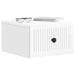Dulap de noapte suspendat Alb foarte lucios 33 x 34,5 x 20 cm - WALTI WALTI