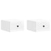 Dulap de noapte suspendat cu sertar 2 pcs Alb foarte lucios - WALTI WALTI