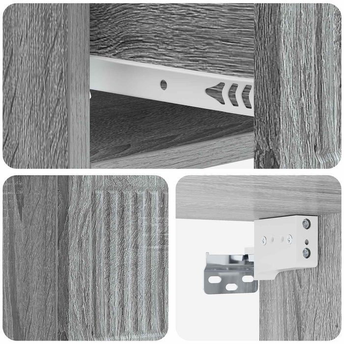 Dulap de noapte suspendat Sonoma gri 33 x 34,5 x 20 cm - WALTI WALTI