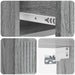 Dulap de noapte suspendat 2 pcs Sonoma gri 33 x 34,5 x 20 cm - WALTI WALTI