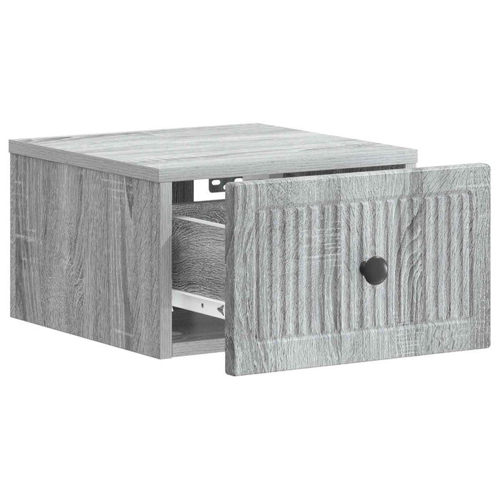 Dulap de noapte suspendat 2 pcs Sonoma gri 33 x 34,5 x 20 cm - WALTI WALTI