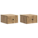 Dulap de noapte suspendat 2 pcs Stejar Artizanal Lemn prelucrat - WALTI WALTI