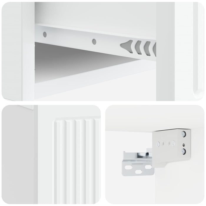 Dulap de noapte cu sertar Alb 49 x 34,5 x 20 cm Lemn prelucrat - WALTI WALTI