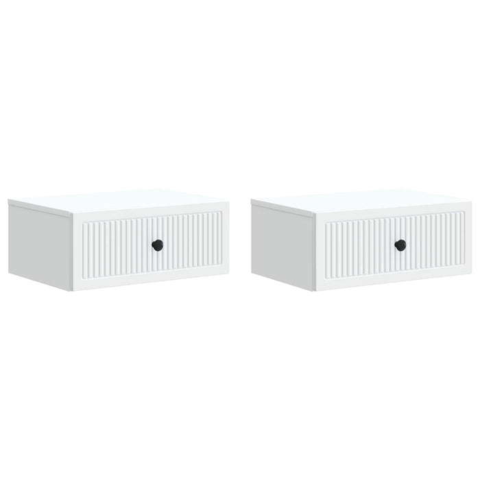 Dulap de noapte 2 pcs Alb 49 x 34,5 x 20 cm Lemn prelucrat - WALTI WALTI