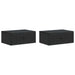 Dulap de noapte 2 pcs Negru 49 x 34,5 x 20 cm Lemn prelucrat - WALTI WALTI
