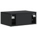Dulap de noapte 2 pcs Negru 49 x 34,5 x 20 cm Lemn prelucrat - WALTI WALTI