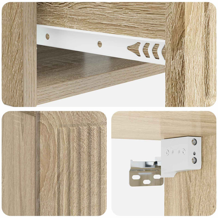 Dulap de noapte Stejar Sonoma 49 x 34,5 x 20 cm Lemn prelucrat - WALTI WALTI