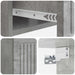 Dulap de noapte Gri Beton 49 x 34,5 x 20 cm Lemn prelucrat - WALTI WALTI