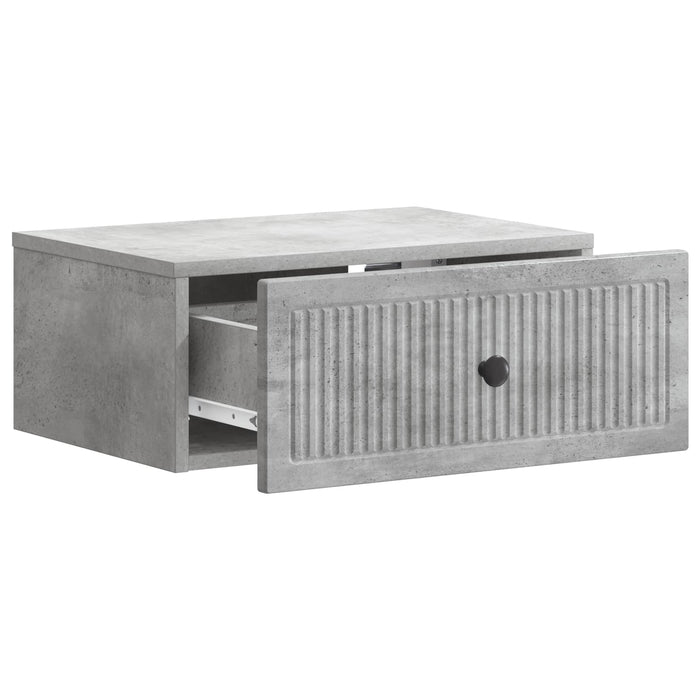 Dulap de noapte cu sertar 2 pcs Gri Beton 49 x 34,5 x 20 cm - WALTI WALTI