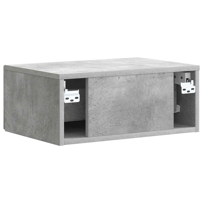 Dulap de noapte cu sertar 2 pcs Gri Beton 49 x 34,5 x 20 cm - WALTI WALTI