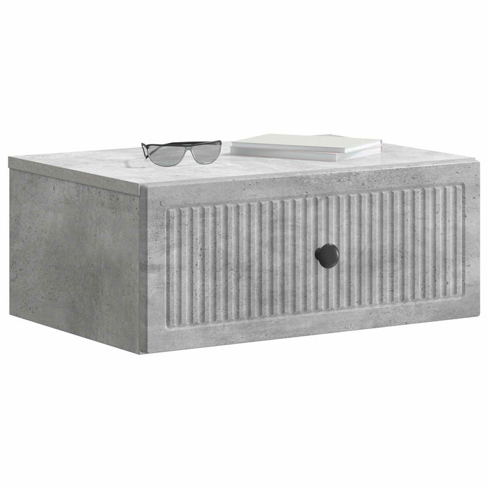 Dulap de noapte cu sertar 2 pcs Gri Beton 49 x 34,5 x 20 cm - WALTI WALTI