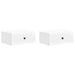 Dulap de noapte 2 pcs Alb foarte lucios 49 x 34,5 x 20 cm - WALTI WALTI