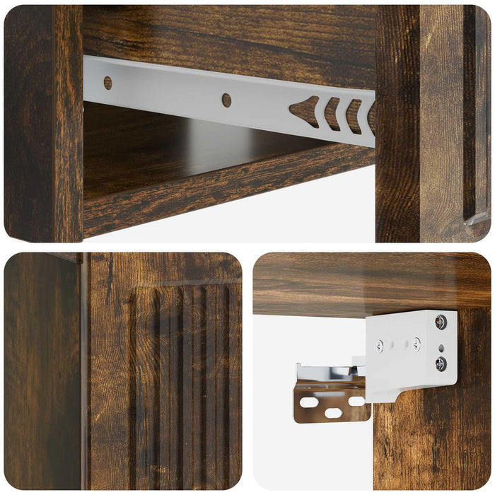 Dulap de noapte Stejar fumuriu 49 x 34,5 x 20 cm Lemn prelucrat - WALTI WALTI