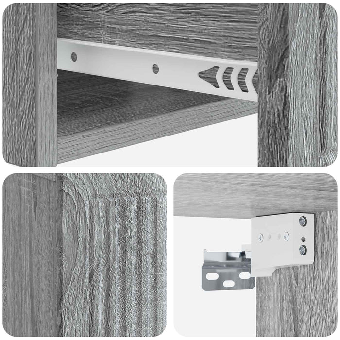 Dulap de noapte Sonoma gri 49 x 34,5 x 20 cm Lemn prelucrat - WALTI WALTI