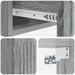 Dulap de noapte Sonoma gri 49 x 34,5 x 20 cm Lemn prelucrat - WALTI WALTI