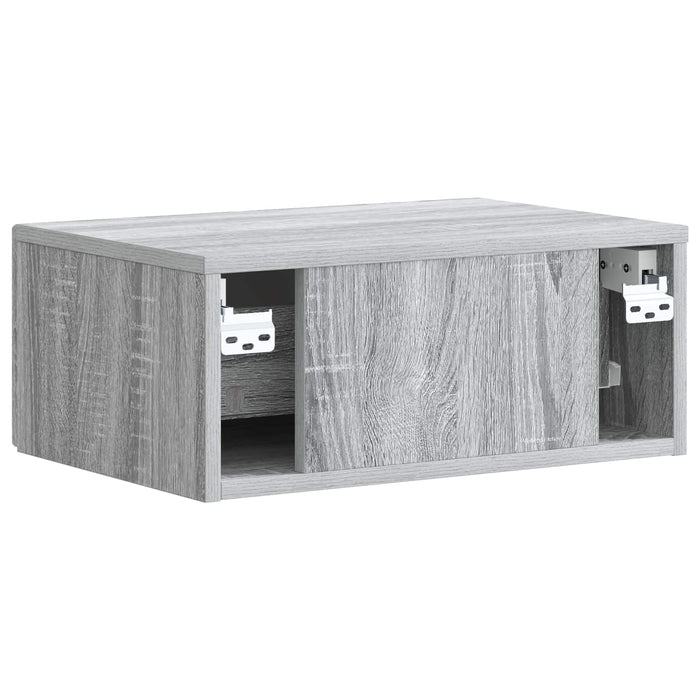 Dulap de noapte Sonoma gri 49 x 34,5 x 20 cm Lemn prelucrat - WALTI WALTI