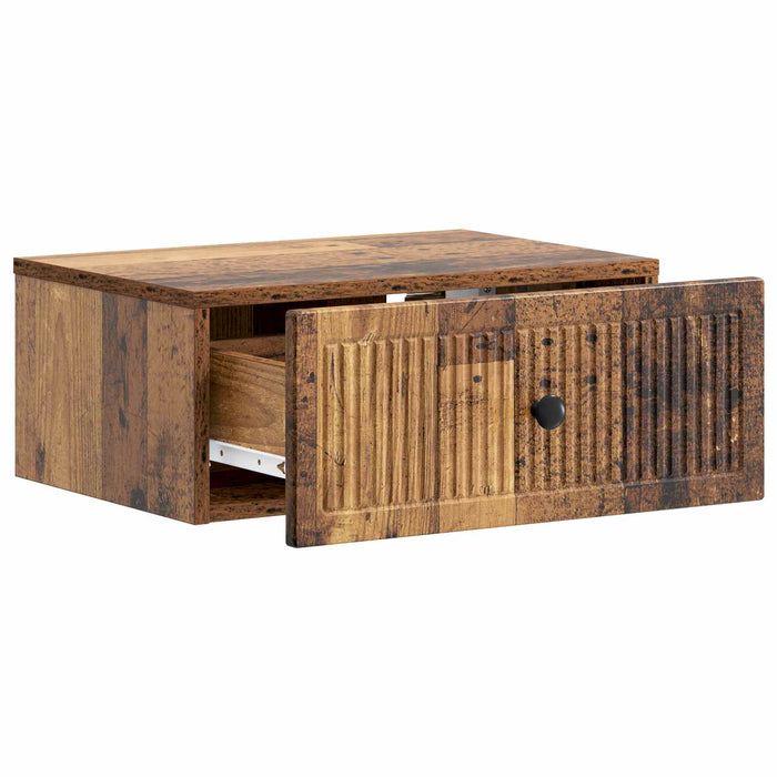 Dulap de noapte cu sertar 2 pcs Lemn vechi 49 x 34,5 x 20 cm - WALTI WALTI
