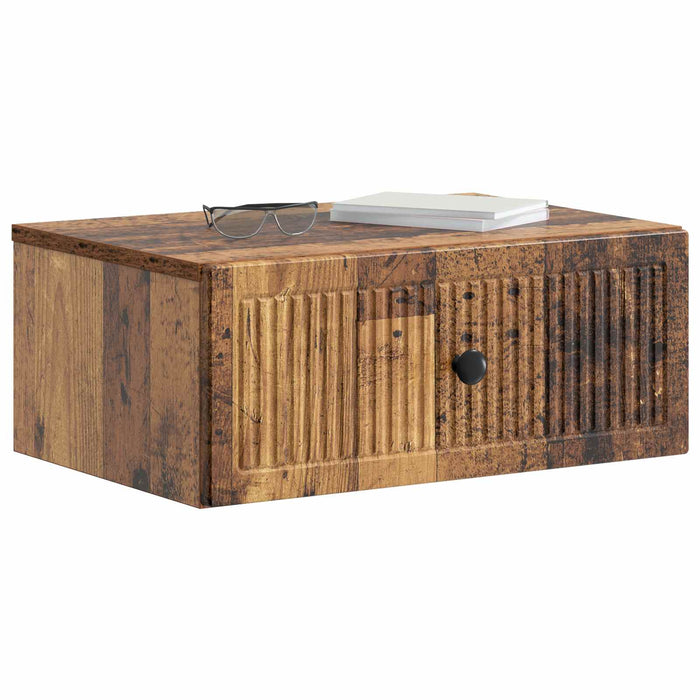 Dulap de noapte cu sertar 2 pcs Lemn vechi 49 x 34,5 x 20 cm - WALTI WALTI