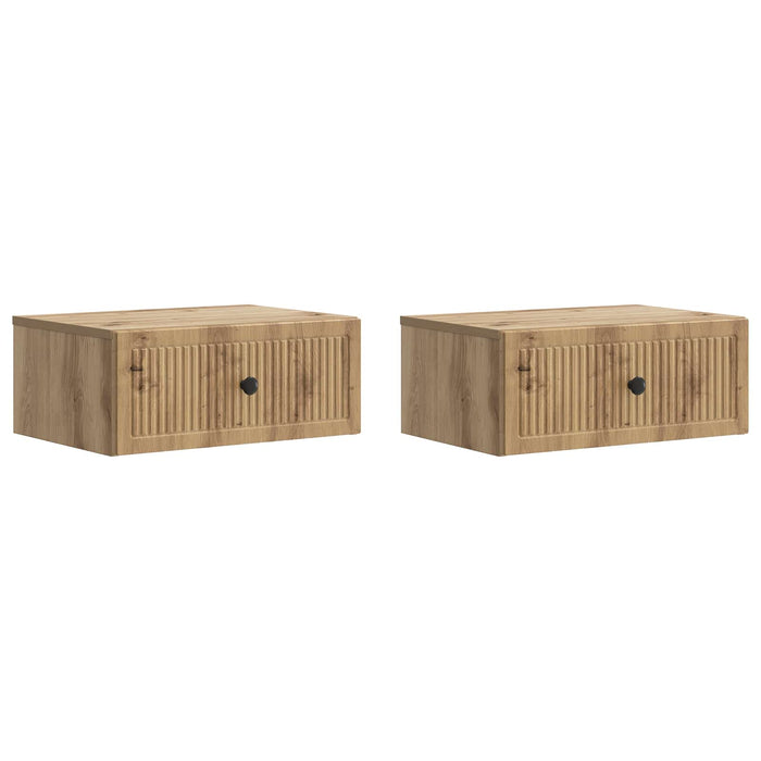 Dulap de noapte 2 pcs Stejar Artizanal 49 x 34,5 x 20 cm - WALTI WALTI