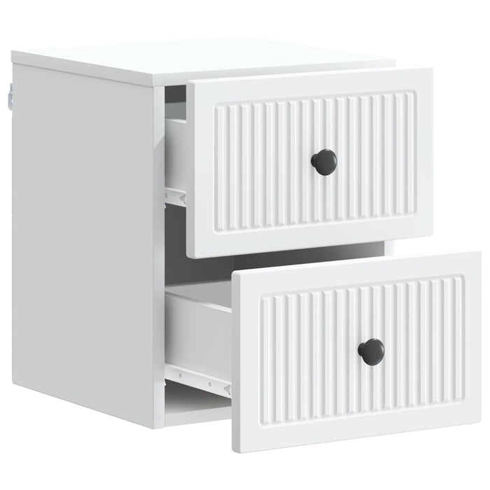 Dulap de noapte suspendat Alb 33 x 34,5 x 40 cm Lemn prelucrat - WALTI WALTI