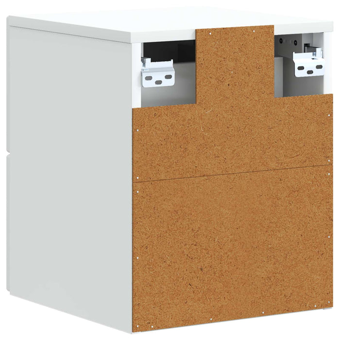 Dulap de noapte suspendat Alb 33 x 34,5 x 40 cm Lemn prelucrat - WALTI WALTI