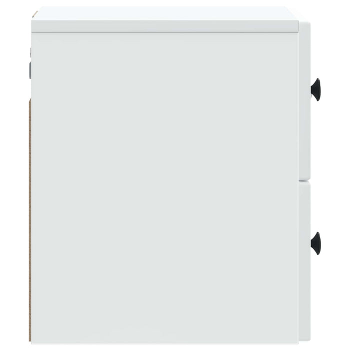 Dulap de noapte suspendat Alb 33 x 34,5 x 40 cm Lemn prelucrat - WALTI WALTI