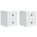 Dulap de noapte suspendat cu sertar 2 pcs Alb 33 x 34,5 x 40 cm - WALTI WALTI