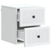 Dulap de noapte suspendat cu sertar 2 pcs Alb 33 x 34,5 x 40 cm - WALTI WALTI