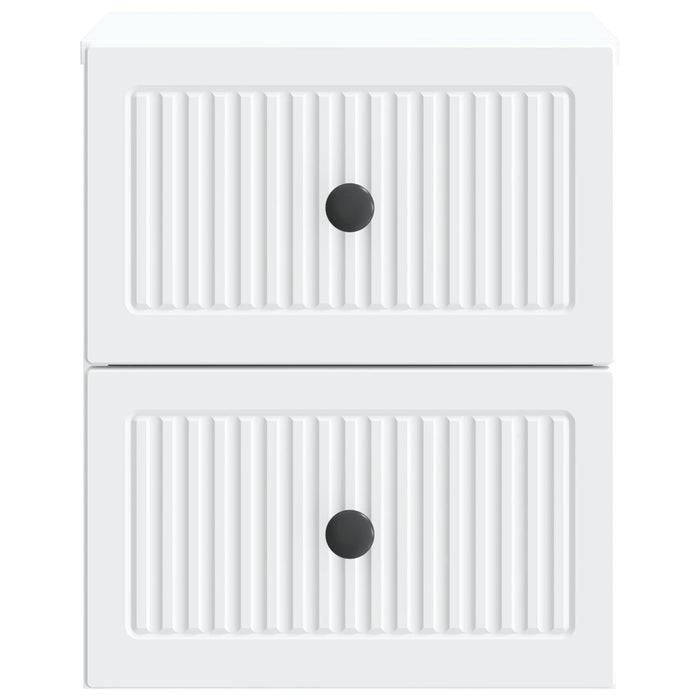 Dulap de noapte suspendat cu sertar 2 pcs Alb 33 x 34,5 x 40 cm - WALTI WALTI