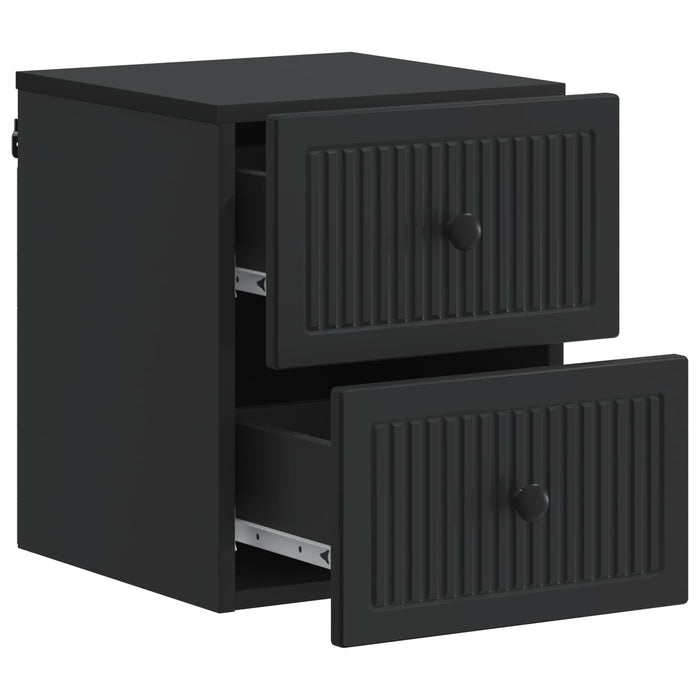 Dulap de noapte suspendat cu sertar Negru 33 x 34,5 x 40 cm - WALTI WALTI