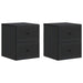 Dulap de noapte suspendat 2 pcs Negru 33 x 34,5 x 40 cm - WALTI WALTI