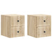 Dulap de noapte suspendat 2 pcs Stejar Sonoma 33 x 34,5 x 40 cm - WALTI WALTI