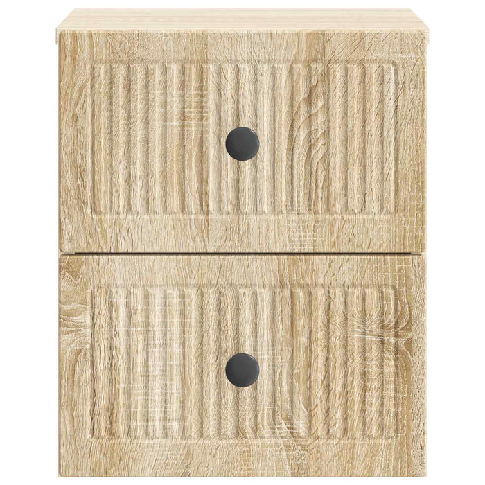 Dulap de noapte suspendat 2 pcs Stejar Sonoma 33 x 34,5 x 40 cm - WALTI WALTI