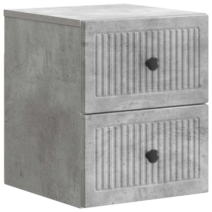 Dulap de noapte suspendat cu sertar Gri Beton 33 x 34,5 x 40 cm - WALTI WALTI