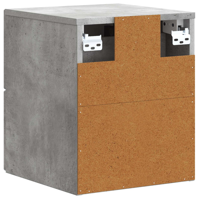 Dulap de noapte suspendat cu sertar Gri Beton 33 x 34,5 x 40 cm - WALTI WALTI