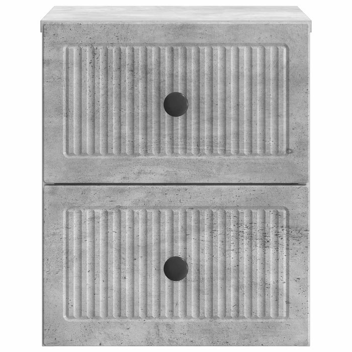 Dulap de noapte suspendat cu sertar Gri Beton 33 x 34,5 x 40 cm - WALTI WALTI