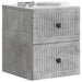 Dulap de noapte suspendat cu sertar Gri Beton 33 x 34,5 x 40 cm - WALTI WALTI