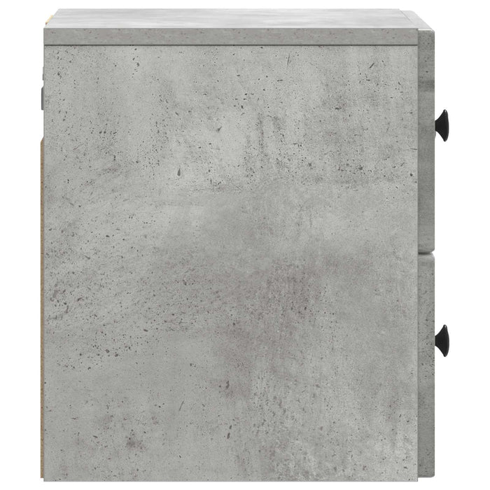 Dulap de noapte suspendat cu sertar Gri Beton 33 x 34,5 x 40 cm - WALTI WALTI