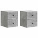 Dulap de noapte suspendat 2 pcs Gri Beton 33 x 34,5 x 40 cm - WALTI WALTI