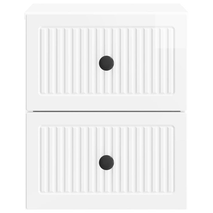 Dulap de noapte suspendat Alb foarte lucios 33 x 34,5 x 40 cm - WALTI WALTI
