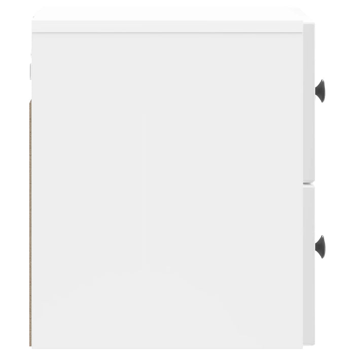 Dulap de noapte suspendat Alb foarte lucios 33 x 34,5 x 40 cm - WALTI WALTI