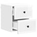 Dulap de noapte suspendat cu sertar 2 pcs Alb foarte lucios - WALTI WALTI