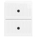Dulap de noapte suspendat cu sertar 2 pcs Alb foarte lucios - WALTI WALTI