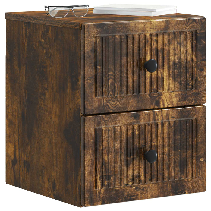 Dulap de noapte suspendat Stejar fumuriu 33 x 34,5 x 40 cm - WALTI WALTI