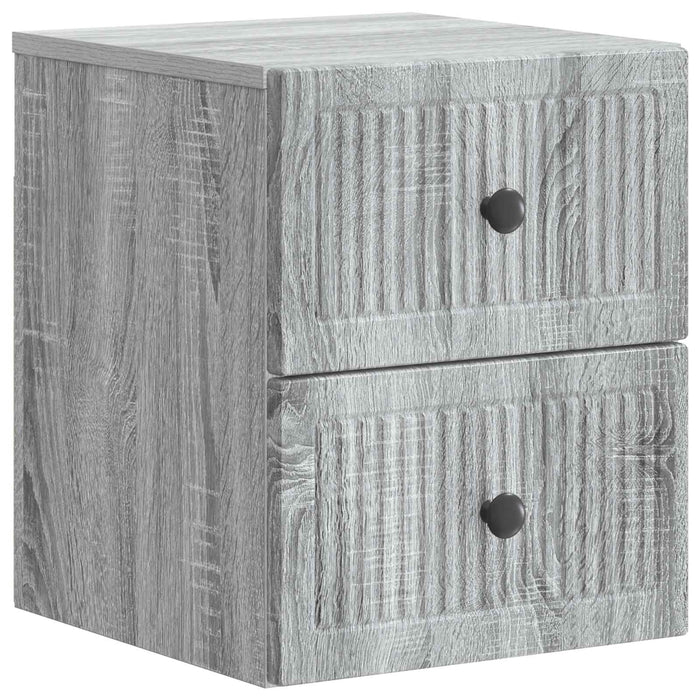 Dulap de noapte suspendat Sonoma gri 33 x 34,5 x 40 cm - WALTI WALTI