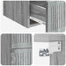 Dulap de noapte suspendat 2 pcs Sonoma gri 33 x 34,5 x 40 cm - WALTI WALTI