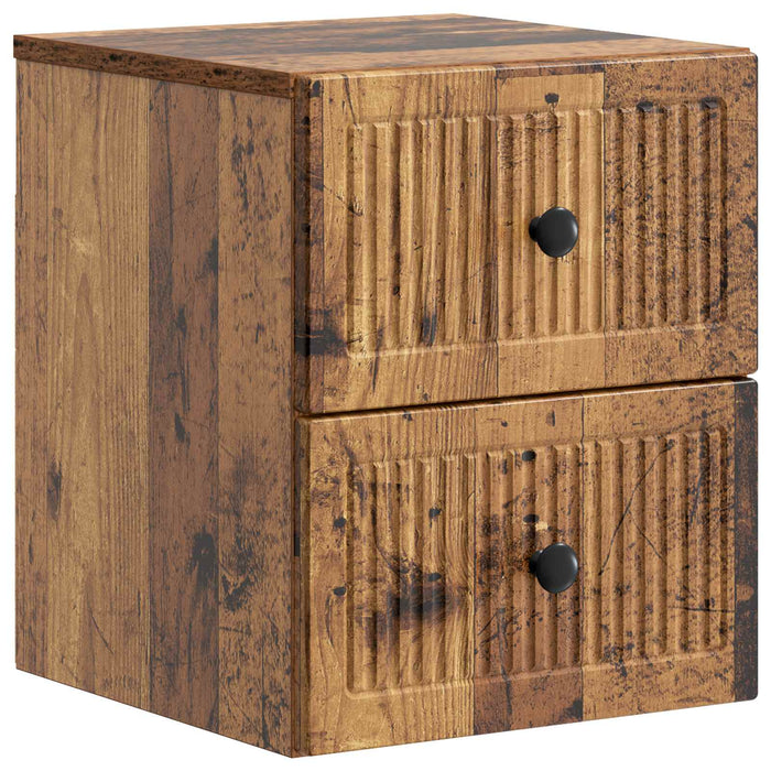 Dulap de noapte suspendat Lemn vechi 33 x 34,5 x 40 cm - WALTI WALTI