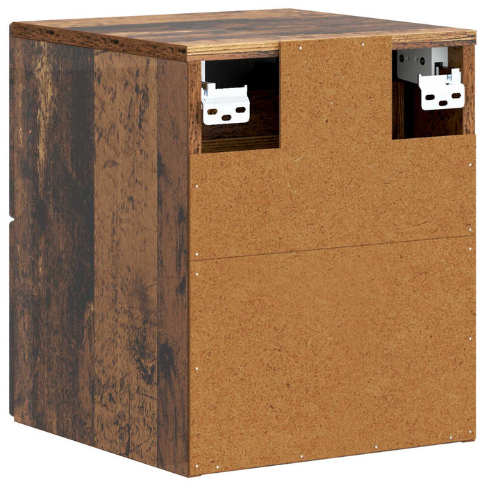 Dulap de noapte suspendat 2 pcs Lemn vechi 33 x 34,5 x 40 cm - WALTI WALTI
