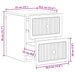 Dulap de noapte suspendat 2 pcs Lemn vechi 33 x 34,5 x 40 cm - WALTI WALTI
